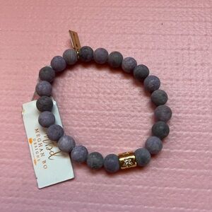 Meghan Bo Designs Purple Beaded Bracelet with Gold Accent